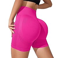 Professional Women Biker Shorts Scrunch Butt Lift Seamless Gym Shorts Solid Color Lightweight Fitness Yoga Leggings Shorts