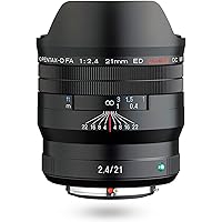 Pentax FA 21mmF2.4ED Limited DC WR Black Ultra-Wide-Angle Single Focus Lens [for use with Full Frame DSLR ] Limited Lens, machined Aluminum Lens Barrel, (28040)