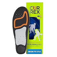 CURREX PICKLEBALLPRO Insoles for Pickleball Shoes – Arch Support Inserts w/Super Grip Surface & Premium Heel Cushioning, Helps Improve Foot Stability – for Men & Women– High Arch, XS