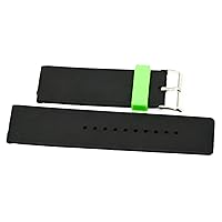 26MM Black Green Rubber Sport Diver Waterproof Watch Band Strap FIT Invicta