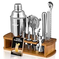 Cocktail Shaker Set with Stand - 25pcs Mixology Bartender Kit 25oz  Professional Bar Tools Set Bar Accessories for Drink Mixing, Bartender  Gifts for