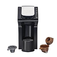 Hamilton Beach Gen 4 FlexBrew Single-Serve Coffee Maker with Removable Reservoir, Compatible with Pod Packs and Grounds, 50 oz., 4 Fast Brewing Options, Black