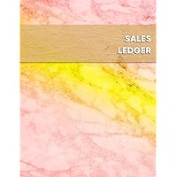 Sales Ledger: Red and Yellow online inventory resales and profit tracking log book | For pickers and 2nd hand reseller and business owners looking to grow and track sales