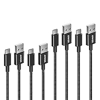 Anker USB C Cable [2Pack, 6ft], USB A to USB C Charger Cable, Premium Nylon Charging Cable USB C Cable [2Pack, 3ft], USB A to USB C Charger Cable Fast Charge, Premium Nylon Charging Cable