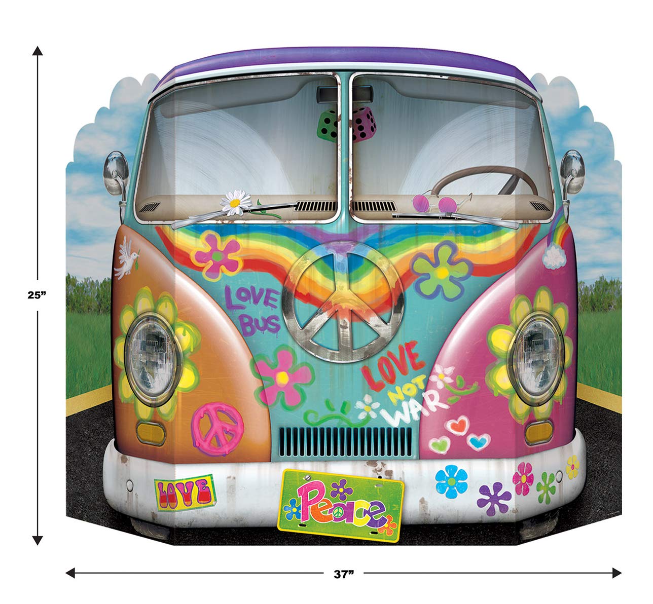 Hippie Bus Photo Prop Party Accessory (1 count) (1/Pkg)