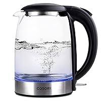 COSORI Electric Tea Kettle for Boiling Water, Stainless Steel Filter, 1.7L/1500W, Hot Water Boiler, Wide Opening&Automatic Shut Off, BPA-Free, Black