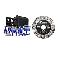 SHDIATOOL Diamond Drill Core Bits Kit, Hole Saw Sets, Diamond Drilling Mould Guide for Porcelain Tile Marble Ceramic Granite with Hollow EVA Guide Jig