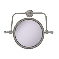 Allied Brass RWM-4/3X Retro Wave Collection Wall Mounted Swivel 8 Inch Diameter with 3X Magnification Make-Up Mirror, Satin Nickel