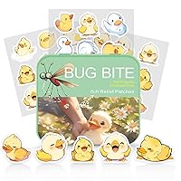 Bug Bite Itch Relief Patches 54 Count,100% Drug-Free Cute Duck Hydrocolloid Patches for Kid,Summer Travel essentialsitch Relief for Kids,Camping Essentials- Insect Bite Patch