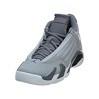 Jordan Nike Kids Air 14 Retro BG Wolf Grey/SPRT Blue/Cl Gry/Wht Basketball Shoe 7 Kids US