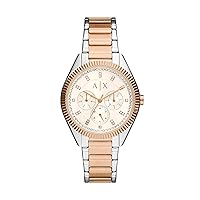 A|X Armani Exchange Women's Watch, Chronograph Watch for Women with Stainless Steel or Leather Band