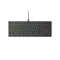 Glorious Custom Gaming Keyboard - GMMK 85% Percent TKL Barebone - USB C Wired Mechanical Keyboard Kit - RGB Hot Swappable Switches & Keycaps - Black Metal Top Plate