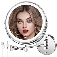 Wall Mounted Lighted Makeup Mirror, 8