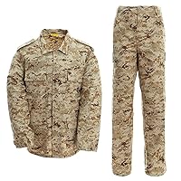  LANBAOSI Men's Tactical Jacket and Pants Military Camo