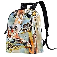 Travel Backpack for Men,Backpack for Women,Watercolor Abstract Giraffe,Backpack