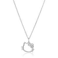 Hello Kitty Disney Sterling Silver Silhouette Pendant Necklace