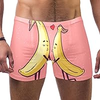 Swimming Boxer Briefs Fruit Banana Quick Dry Men's Trunks Quick Dry Swimwear Boxer Shortsswimwear Trunks Bathing Suit