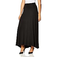 AGB Women's Soft Knit Maxi Skirt (Petite, Standard and Plus Sizes)