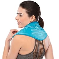 Comfytemp Neck Ice Pack, Shoulder Gel Ice Pack, Reusable Cold Pack Compress, Flexible Hot and Cold Therapy Wrap for Injuries, Swelling, Pain Relief, Bruises, Sprains, Inflammation, FSA HSA Eligible
