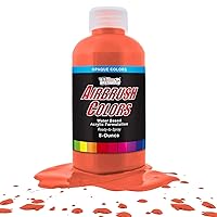 U.S. Art Supply Orange Opaque Acrylic AirbrU.S.h Paint 8 oz.- Ready to Spray and Also Great Acrylic for Pouring Art