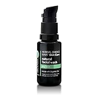 Natural Facial Wash by Herbal Choice Mari (Dry Skin, 0.5 Fl Oz Glass Bottle) - Made with Organic Ingredients - No Toxic Synthetic Chemicals - TSA-Approved Travel Size