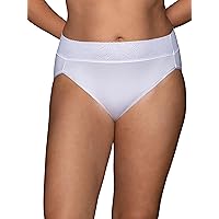 Vanity Fair Women's Effortless Panties for Everyday Wear, Buttery Soft Fabric & Lace, White