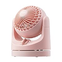 IRIS USA WOOZOO Fan, Small Oscillating Desk Fan, Table Air Circulator, 3 Speeds, 32ft Max Air Distance, Mini Fan 8 Inches, 112° Adjustable Tilt, 27.5 db Low Noise, Pink