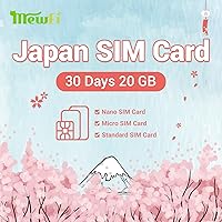 Japan SIM Card 30 Days 20 GB, Activation Required, 4G High-Speed Network 3 in 1 Data Only SIM Card for Unlocked Phone