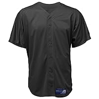 Mizuno Men's Full Button Mesh Short Sleeve Baseball Jersey