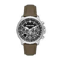 Michael Kors Cortlandt Men's Watch, Stainless Steel Chronograph Watch for Men with Steel or Leather Band