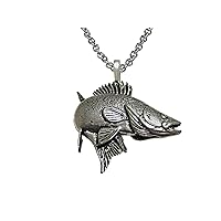 Zander Walleye Fish Pendant Necklace