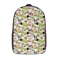 Funny Hawaii Corgi Dog 17 Inches Unisex Laptop Backpack Lightweight Shoulder Bag Travel Daypack