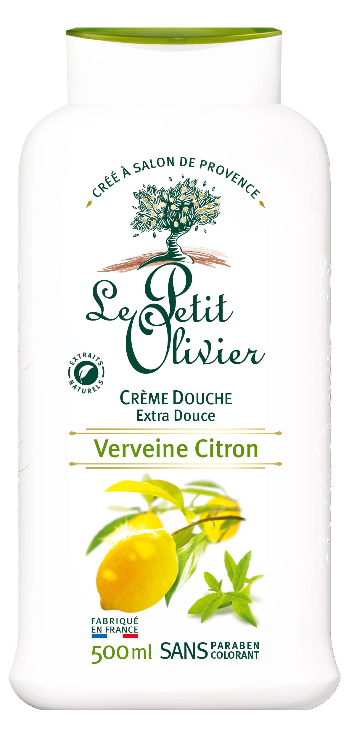 Le Petit Olivier Shower Cream - Verbena Lemon - Gently Cleanses Skin - Fresh and Moisturizing - pH Neutral - Dermatologically Tested - Free Of Soap and Dyes - 16.9 Oz