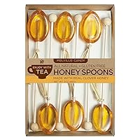 Melville Candy All Natural Tea Honey Spoons & Lollipops Gift Box (Clover Honey Tea Spoons)