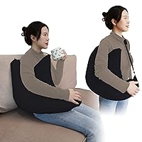 Shoulder Surgery Pillow, Shoulder Pillow with Detachable Sling, Rotator Cuff Pillow for Shoulder Pain Relief, Comfortable Post Shoulder Surgery Pillow, Firm and Removable(Black)