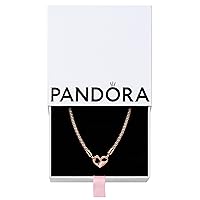 Pandora Moments Studded Chain Necklace - Stunning Women's Jewelry - With Gift Box - Mother's Day Gift