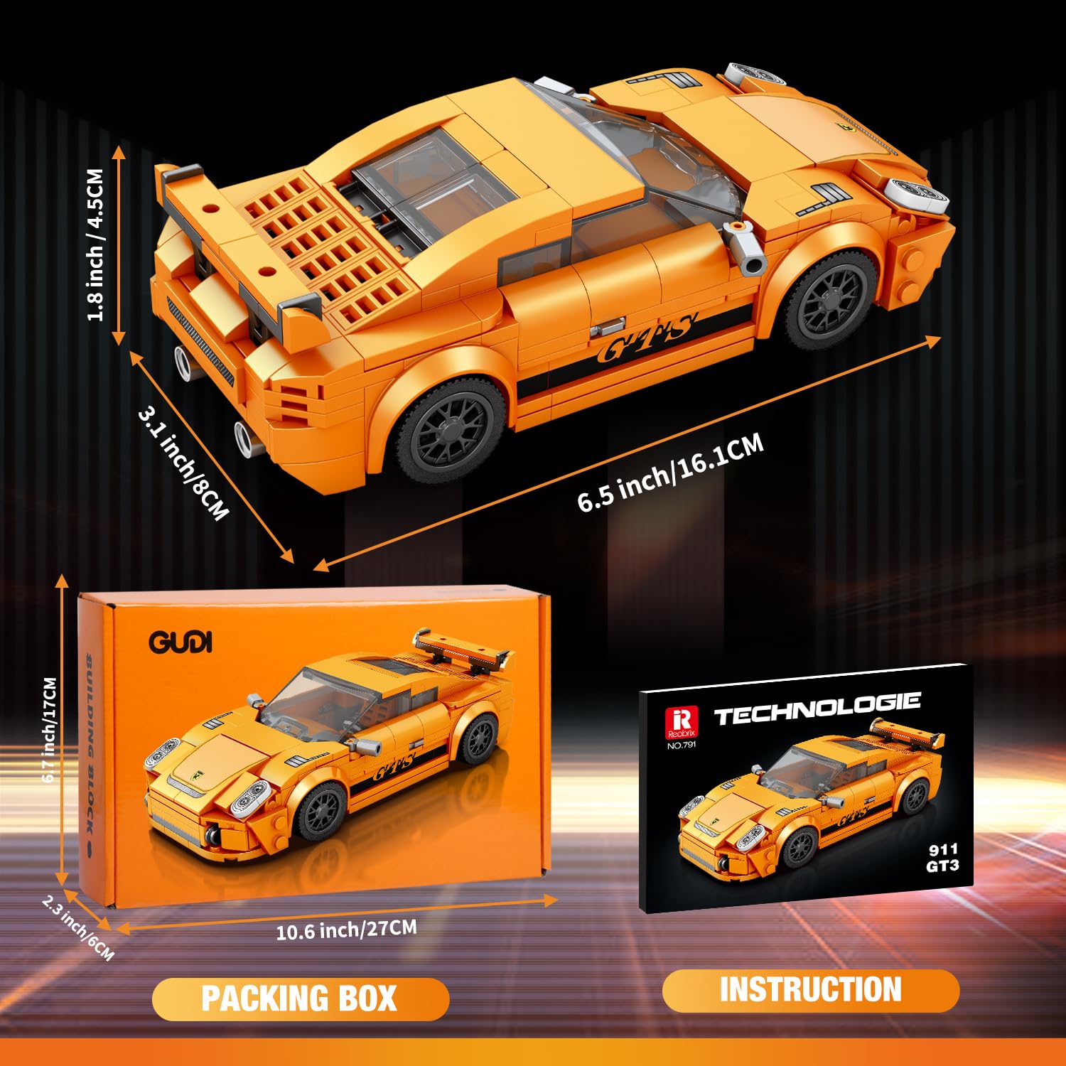 Sports Car Set Building Toy, Technique and Engineering Construction Toy for Kids Boys and Girls,Speed Champion Race Car A Great Gift for Car Lovers Gifts for Boys Age 3 4 5 6 7 8 9 10 11 12