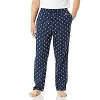 Nautica mens Soft Woven 100% Cotton Elastic Waistband Sleep Pajama Pant