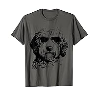 Goldendoodle Sketch Drawing Art Dog Lover Mom Dad Women T-Shirt