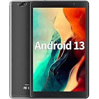 Latest Android 13 Tablet, 8 Inch Tablet Quad-Core 2.0 GHz Processor with 64GB Storage, 1TB Expandable, Dual Auto Focus Camera with Face ID Unlock, GPS, 2.4G & 5G WiFi Tableta