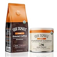 Think Ground Coffee + Think Coconut Creamer Bundle by Four Sigmatic | Coffee for Focus & Immune Support | Coconut Creamer with MCT Oil & Lion's Mane