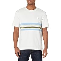 Lacoste Men's Made in France Multi Strip Crew Neck T-Shirt