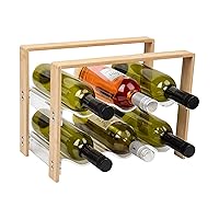 Mind Reader Wine Rack, Kitchen Decor, Countertop Organizer, Apartment Essential, Storage, Acrylic, 14