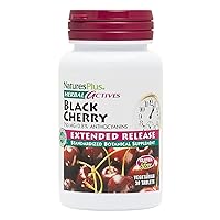 Natures Plus Herbal Actives Black Cherry, Extended Release - 750 mg Anthocyanins, 30 Vegetarian Tablets - 30 Servings