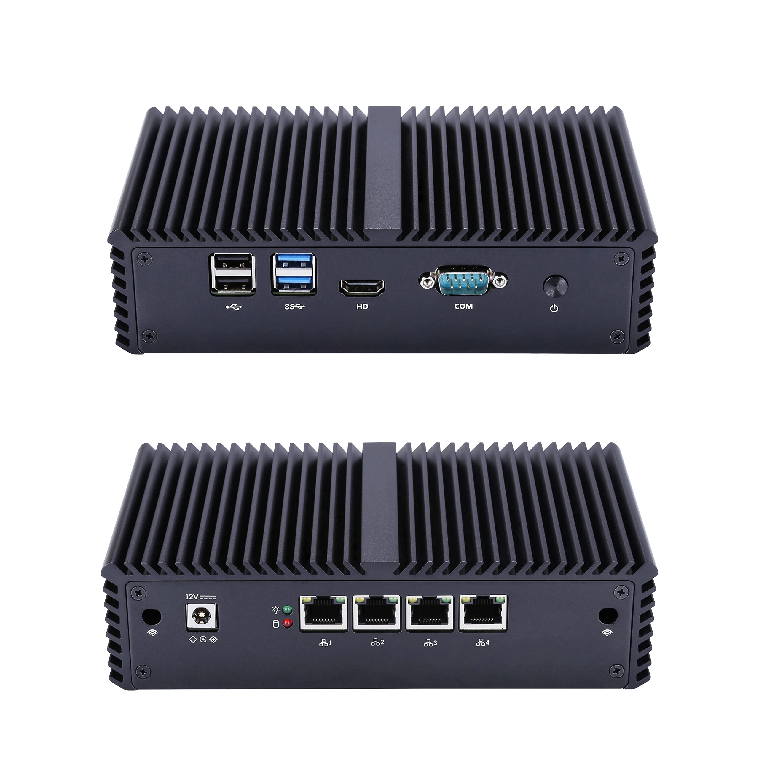 Barebone 4 LAN J1900 Router Qotom-Q190G4N-S07,Intel Celeron Processor J1900,VGA,4*USB, Apply to Router, Firewall, Proxy, Linux Mini PC OPNsense