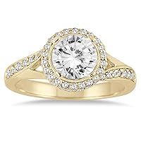 AGS Certified 1 3/8 Carat TW Diamond Engagement Ring in 14K Yellow Gold (J-K Color, I2-I3 Clarity)