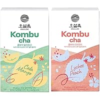 Kombucha (Lychee & Peach Blending) + Kombucha (Calamansi & Mango Blending)