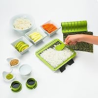 SushiQuik | Sushi Making Kit | BEST Sushi Kit for Beginners and Kids | FULL Kit Includes Rice Spreading Training Frame | Sushi Rolling Kit | Sushi Mat