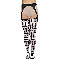 ToBeInStyle Women's Harlequin Designed Opaque Full Footed Pantyhose