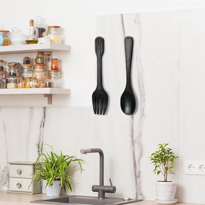 Mua Large Fork and Spoon Wall Decor Rustic Kitchen Decor 2 Pieces ...